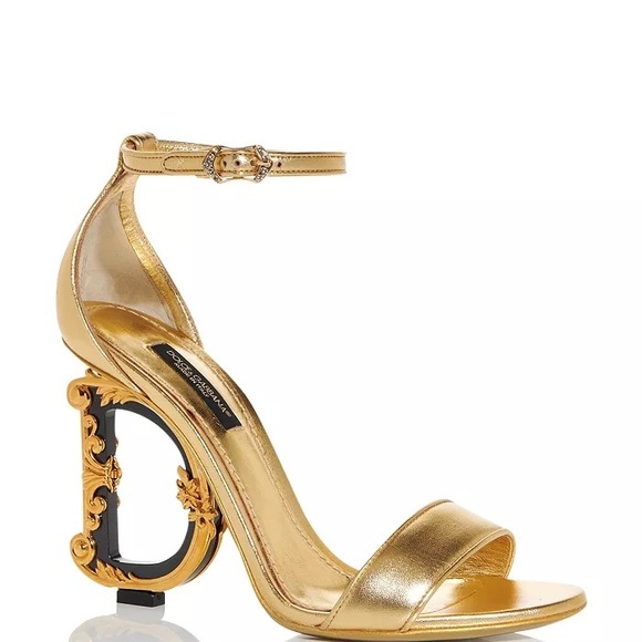 Dolce & Gabbana Devotion gold sandals - Picture 5 of 8